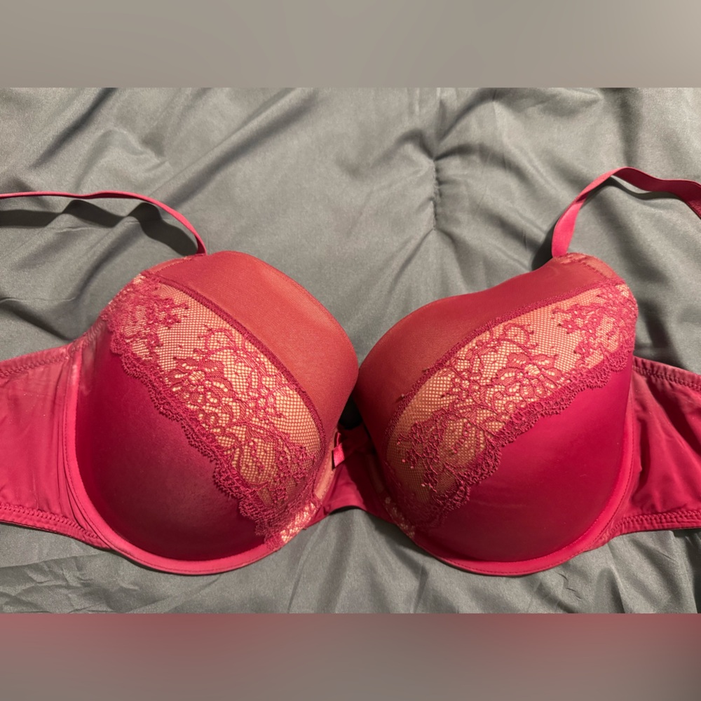 Adore Me Vibrant Red Lace Bra